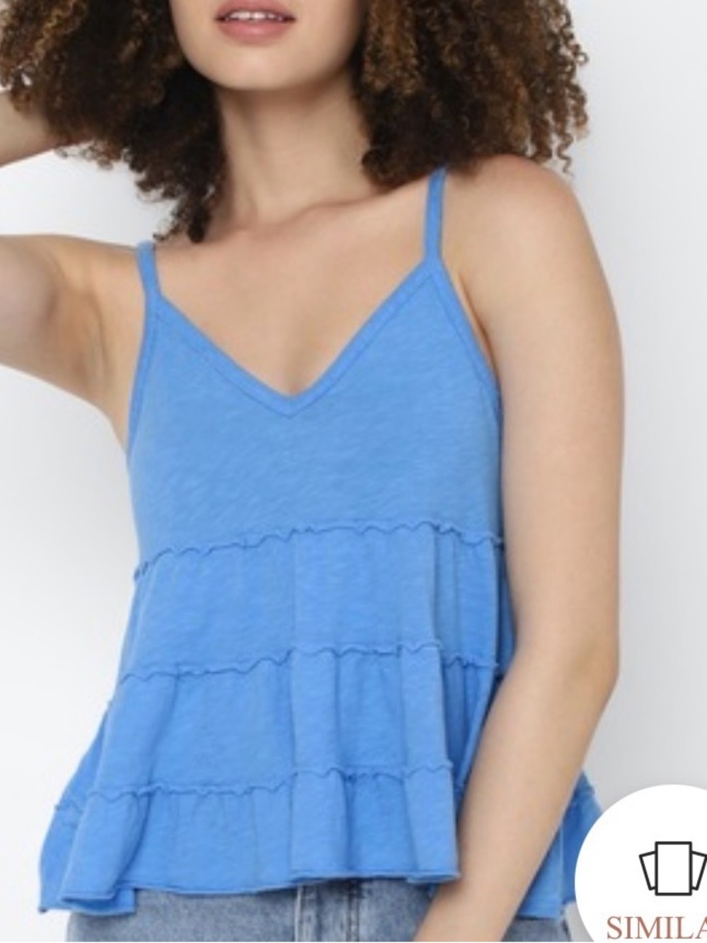 American Eagle Outfitters Blue Tiered Camisole sz S - Picture 6 of 7